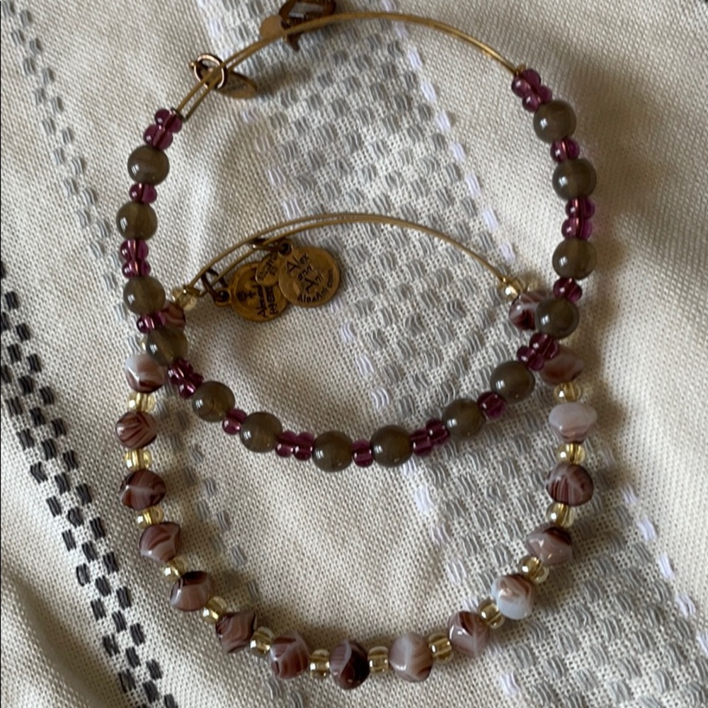 Alex And Ani Vintage Beaded Bangles - image 1
